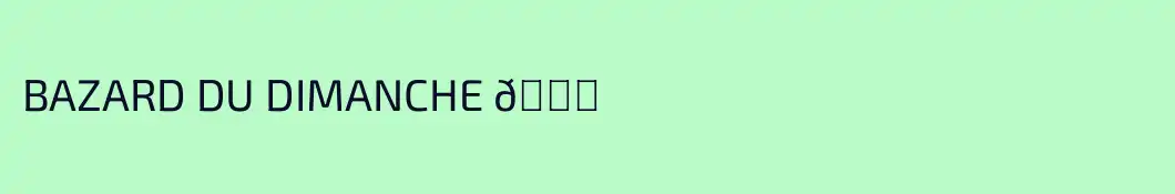 BAZARD DU DIMANCHE 🍀